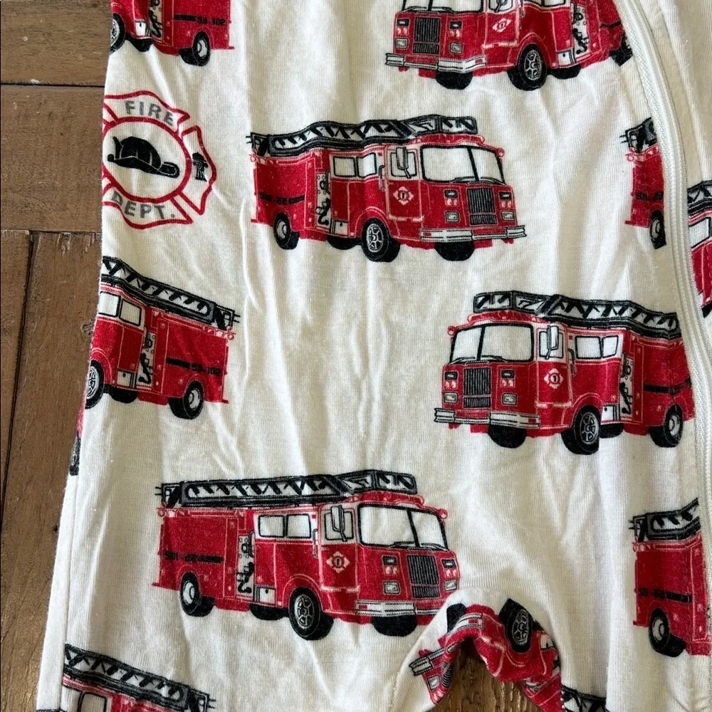 Pink chicken Red Fire Truck bamboo pajamas 12-18 months